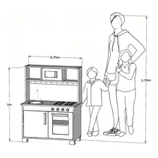 Cozinha de brinquedo Eita Casa Perfeita Cozinha Infantil Mini Cozinha Infantil - branco/rosa Foto mini 4