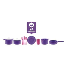 Cozinha Infantil Completa Menina Fogãozinho Criança Poliplac Cor Rosa Foto mini 4