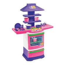 Cozinha Infantil Completa Menina Fogãozinho Criança Poliplac Cor Rosa Foto mini 1
