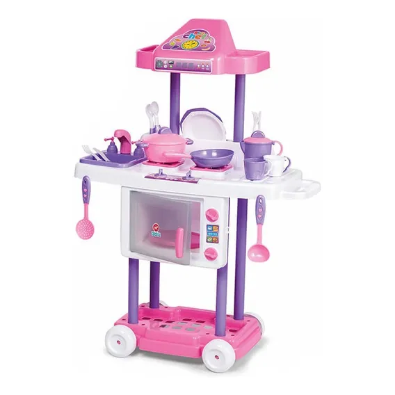 Cozinha Infantil Completa Riva Chef Calesita 1302 Cor Roxo Foto 1