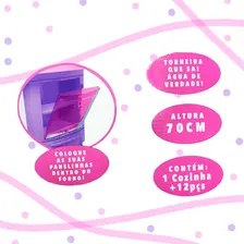 Cozinha Infantil Faz De Conta Rosa Pia Sai Agua Torneira Foto mini 3