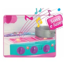 Cozinha Infantil Mágica Eletrônica Super Magic Toys 8012 Cor Rosa Foto mini 4