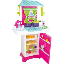 Cozinha Infantil Menina Completa Fogão E Geladeira Grande Cor Rosa Foto mini 1