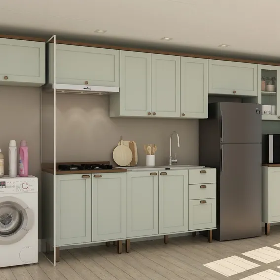 Cozinha Modulada Completa Com Aérea De Serviço Integrada Foto 1