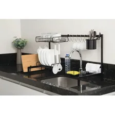 Cozinha Modular Autosustentável Escorredor Louças E Talheres Cor Preto Foto mini  3