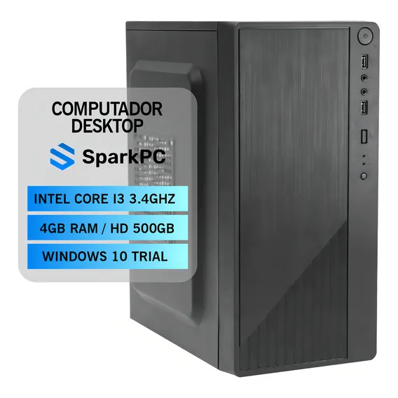 Cpu Pc Intel Torre SparkPC I3, Ram 4gb, Hd 500gb Foto 1