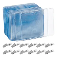 Crachá Com Presilha Cristal Horizontal Com Clips Pacote 50un Foto  mini 1