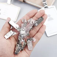 Crachá Com Presilha Cristal Horizontal Com Clips Pacote 50un Foto mini 4