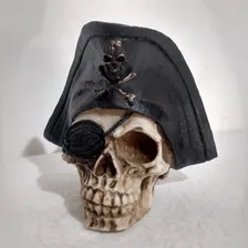 Cranio Capitão Pirata Com Chapéu - Caveira - Esqueleto Cor Preto Foto mini  3