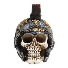 Cranio Caveira Viking Chifres Estatua Resina P/ Decoração Cor Romano Foto mini  3
