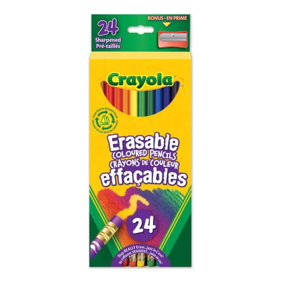 Crayola Lápis De Cor Apagável Erasable 24un Foto 1