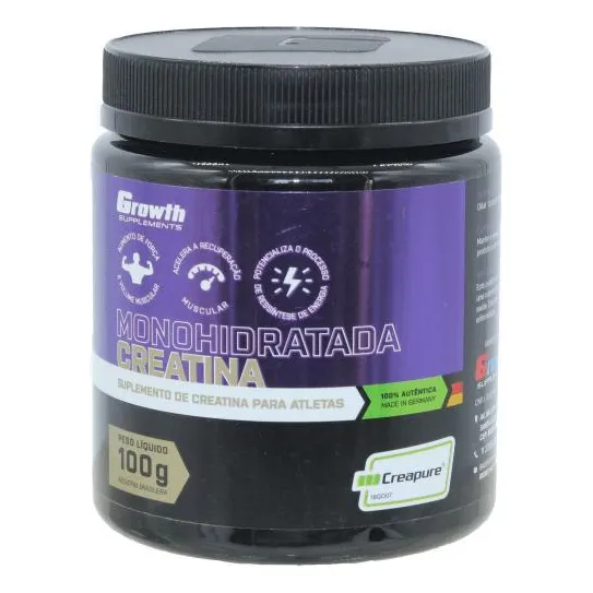 Creatina Creapure Growth 100g Aumento Massa Muscular Força Foto 1