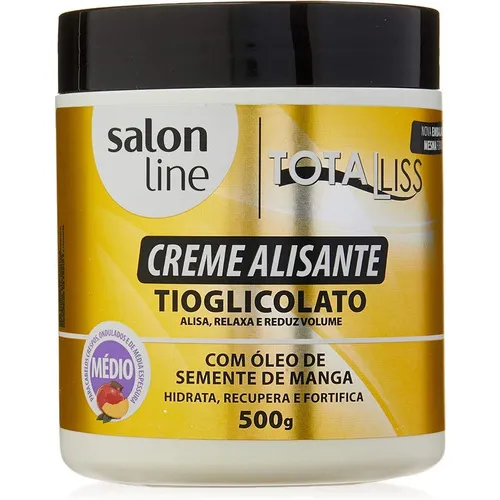 Creme Alisante Cabelos Salon Line Tiaglicolato Médio 500g Foto 1