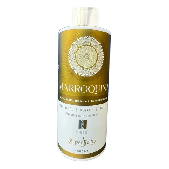 Creme Alisante Marroquina Profissional 1l Antifrizz Foto 1
