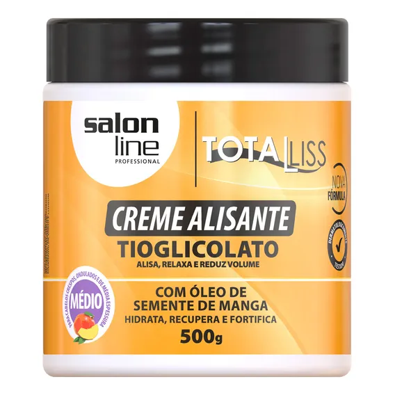 Creme Alisante Óleo Semente De Manga Médio Salon Line 500g Foto 1