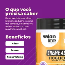 Creme Alisante Óleo Semente De Manga Médio Salon Line 500g Foto mini  2