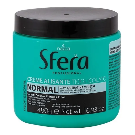 Creme Alisante Sfera Nazca Normal Profissional 480g Foto 1