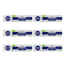 Creme Barbear Nivea 65g 2 Em 1 Sensitive - Kit Com 6un Foto mini 1