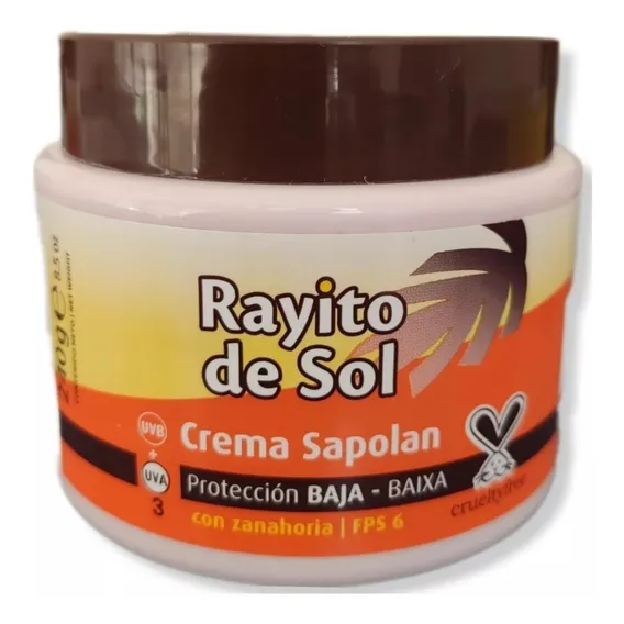 Creme Bronzeador Rayito De Sol Pote 6fps 240g Foto 1
