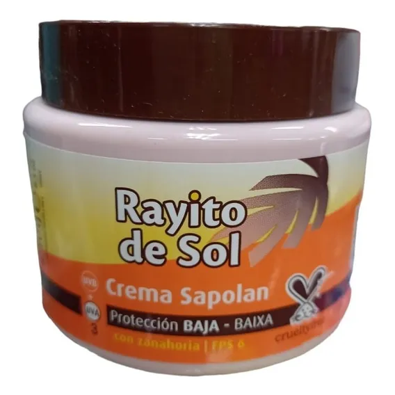 Creme Bronzeador Sapolan Rayito De Sol 6fps Pote 280g Foto 1