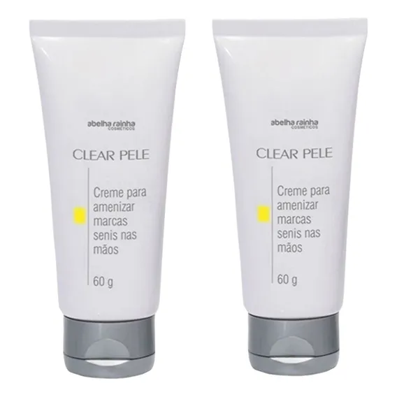 Creme cicatrizante para mãos Abelha Rainha Clear Pele Creme para Amenizar Marcas Senis nas Mãos en tubo de 120mL/60g - kit x 2 unidades Foto 1