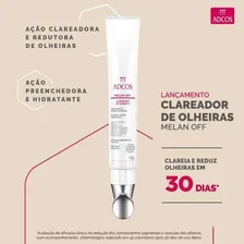 Creme Clareador de olheiras Adcos Melan-Off de 15g Foto mini 3