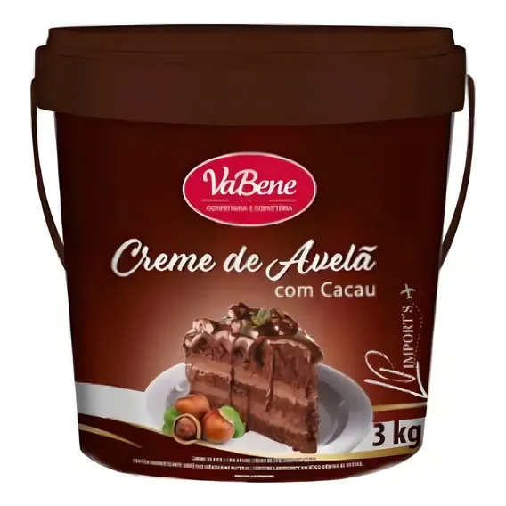 Creme De Avelã Com Cacau 3kg Vabene - Food Service Foto 1