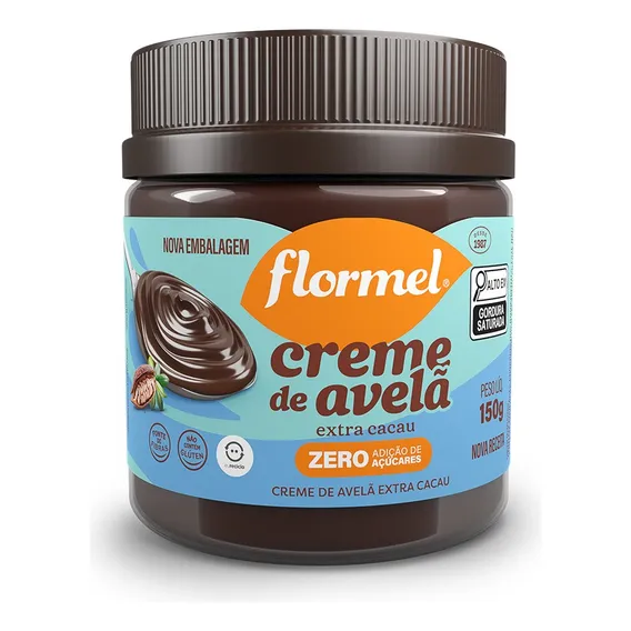 Creme de Avelã Extra Cacau Flormel Pote 150g Foto 1
