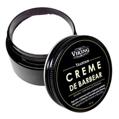 Creme De Barbear Extra Deslizante E Espuma Viking Tradition Foto 1