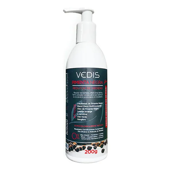 Creme De Massagem Pimenta Negra Detox 200g - Vedis Foto 1