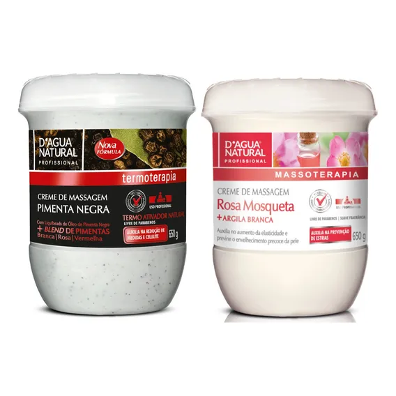 Creme De Pimenta Negra + Creme Rosa Mosqueta Com Argila Foto 1