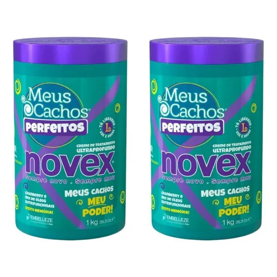 Creme De Tratamento Novex 1kg Meus Cachos - Kit Com 2un Foto 1