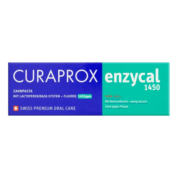 Creme Dental Enzycal 1450 Curaprox Caixa 75ml Foto 1