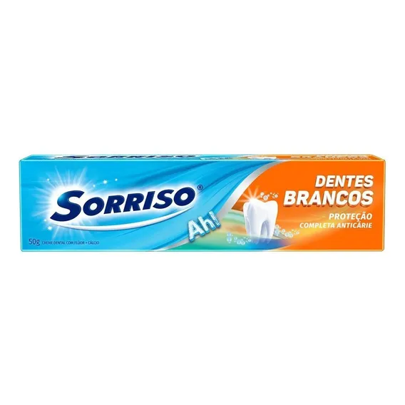 Creme Dental Sorriso Dentes Brancos 50g Foto 1