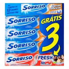 Creme Dental Sorriso Dentes Brancos 90g - Kit Com 12un Foto  mini 1