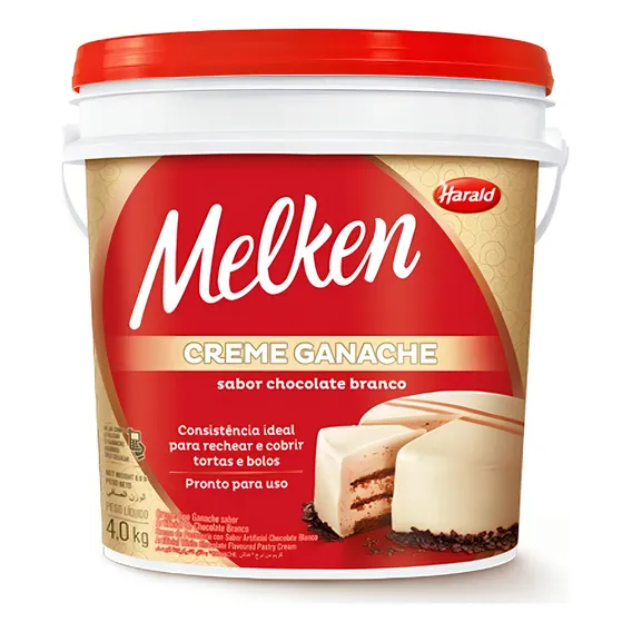 Creme Ganache Harald Chocolate Branco Melken 4kg Foto 1