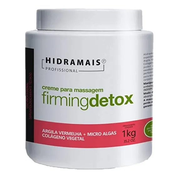Creme Hidramais FirmingDetox Hidratante Antioxidante com Argila Vermelha Pote de 1Kg Foto 1