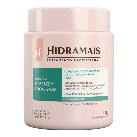 Creme Hidramais Para Massagem Localizada Corporal Pote De 1000ml/1kg Foto 1