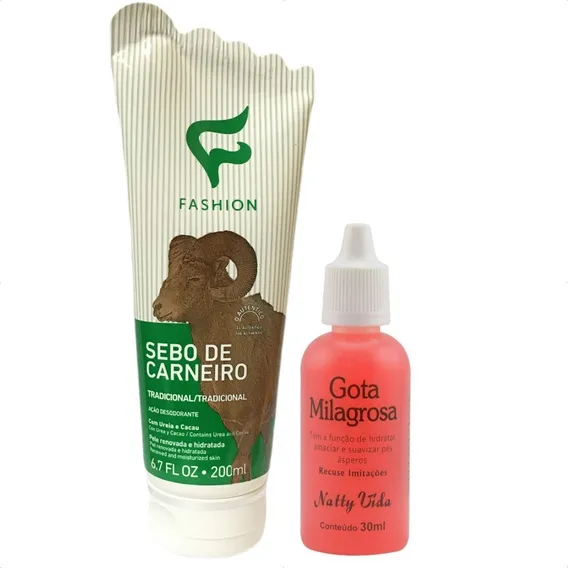 Creme Hidratante Pé Ressecado Sebo Carneiro + Gota Milagrosa Foto 1