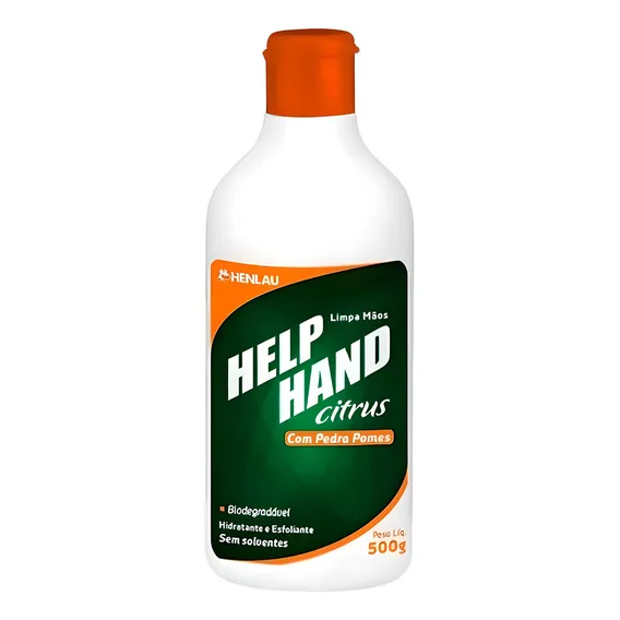 Creme Limpa Mãos 500g Help Hand Citrus Foto 1