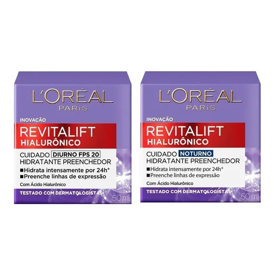 Creme LOréal Paris Revitalift Hialurônico Noturno Anti-Idade 49g L'Oréal Paris REVITALIFIT HIALURÔNICO Foto 1
