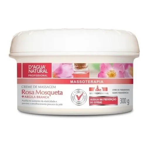 Creme Massagem Gestante Rosa Mosqueta 300g Dágua Natural Foto 1