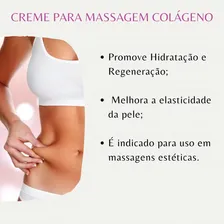 Creme Massagem Massoterapia Profissional Colágeno Regenera Firmeza Pele Hidratante Flacidez Illuminá Profissional Pote Nano Dmae 1kg Foto mini 4