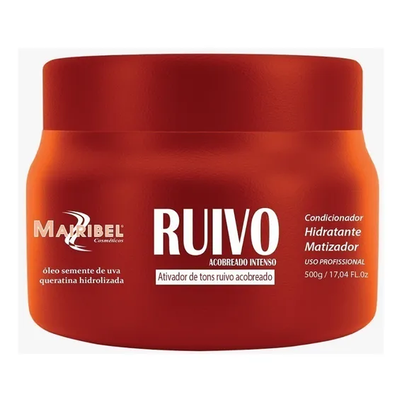 Creme Matizador Acobreado Ruivo 500g Mairibel Foto 1