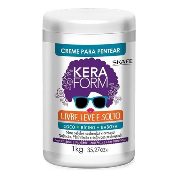 Creme P/ Pentear Keraform Livre,leve E Solto 1kg Skafe Foto 1