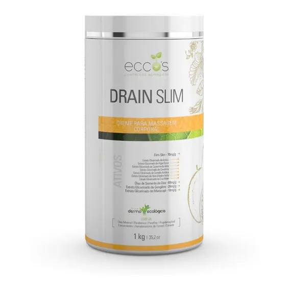 Creme Para Massagem Corporal Eccos Drain Slim 1kg Foto 1