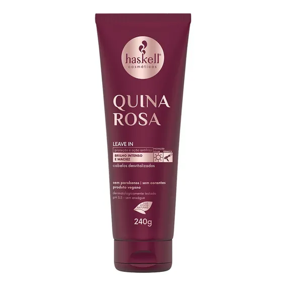 Creme para pentear Haskell Quina Rosa nutrição 240g Foto 1