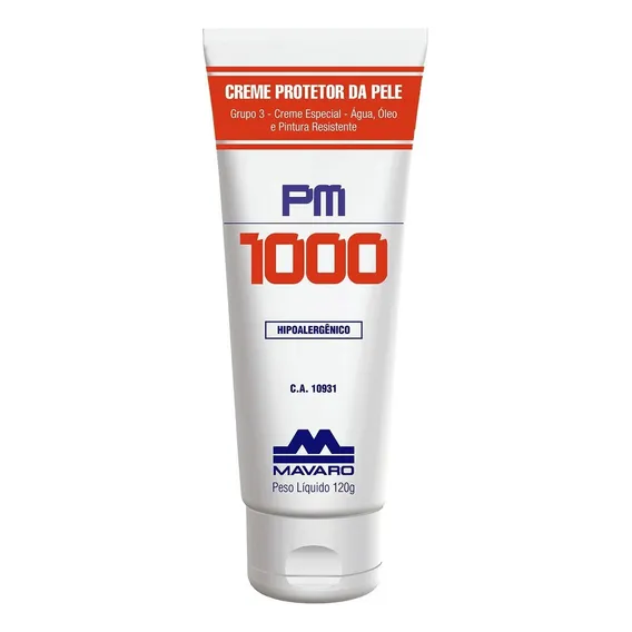 Creme Protetor Da Pele Pm 1000 Mavaro Bisnaga 120g Foto 1