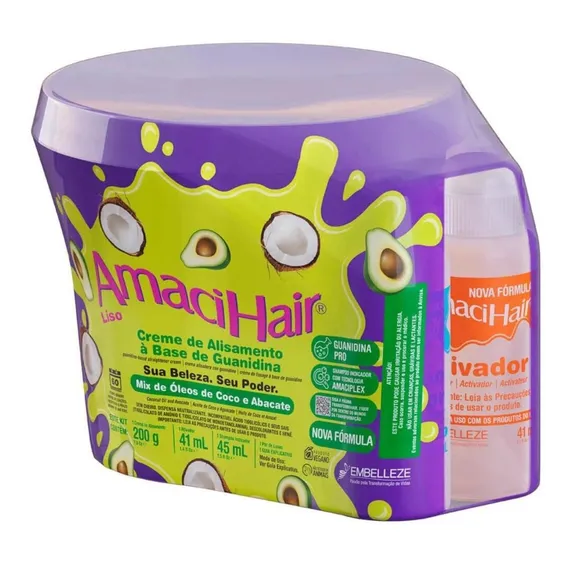 Creme Relaxante Amacihair Liso 200g Foto 1