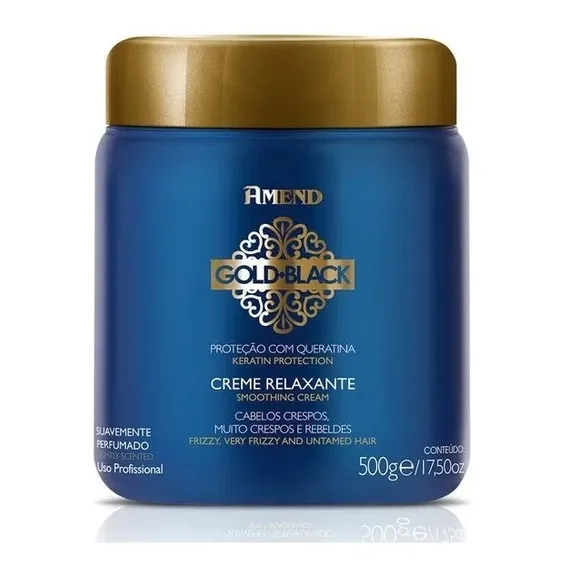 Creme Relaxante Com Queratina Amend Gold Black - 500g Foto 1